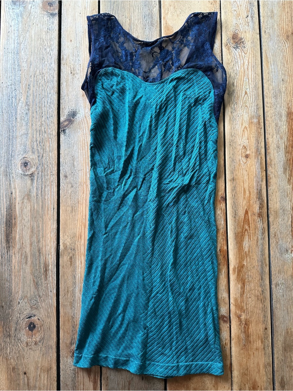 Free People Teal Bodycon Mini Dress